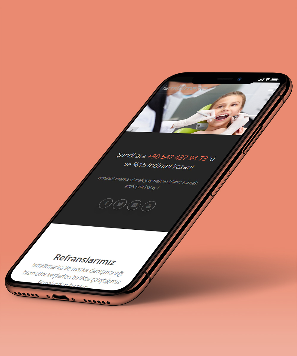 Diş Hekimi mobil uyumlu web sitesi