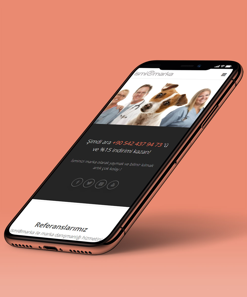 Veteriner mobil uyumlu web sitesi